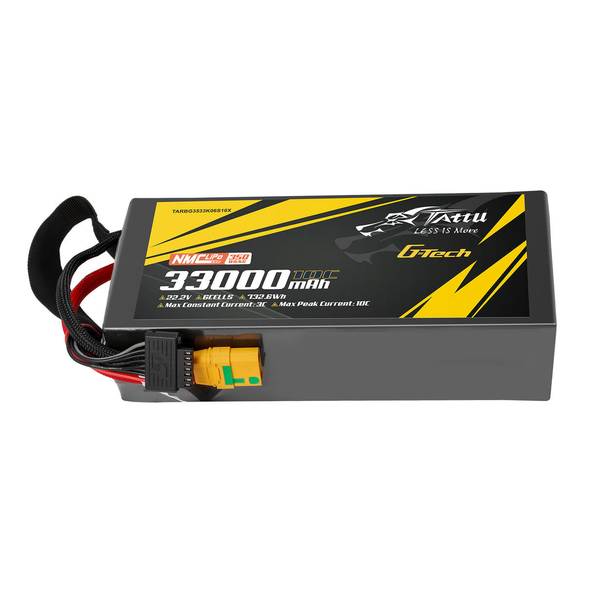 Tattu Semi-solid State 350Wh/kg 33000mAh 10C 22.2V 6S1P G-Tech Lipo Battery Pack with XT90-S plug