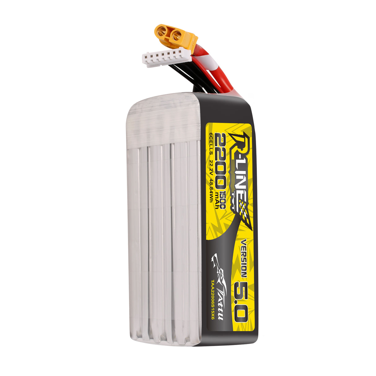 Tattu R-Line Version 5.0 22.2V 2200mah 6S 150C Lipo Battery with XT60U-F Plug