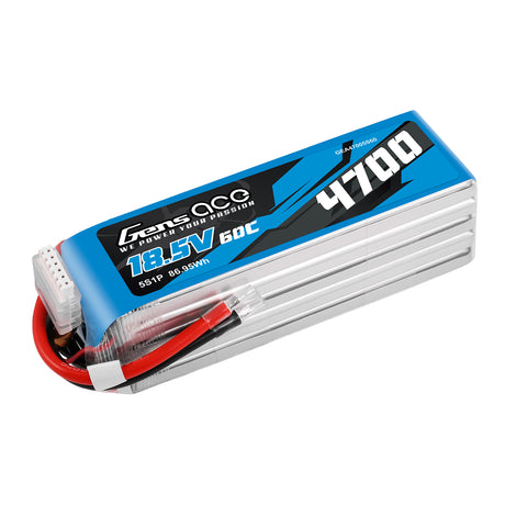 Gens Ace 4700mAh 18.5V 25C 5S1P Lipo Battery (F3A)