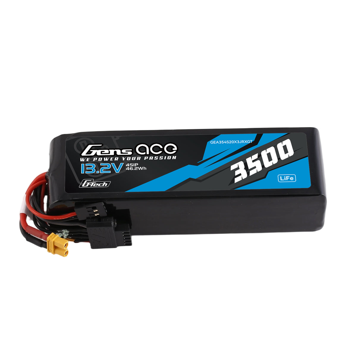 Gens ace Mini G-Tech 3500mAh  13.2V  4S1P 20C Li-Fe Battery Pack for Receiver