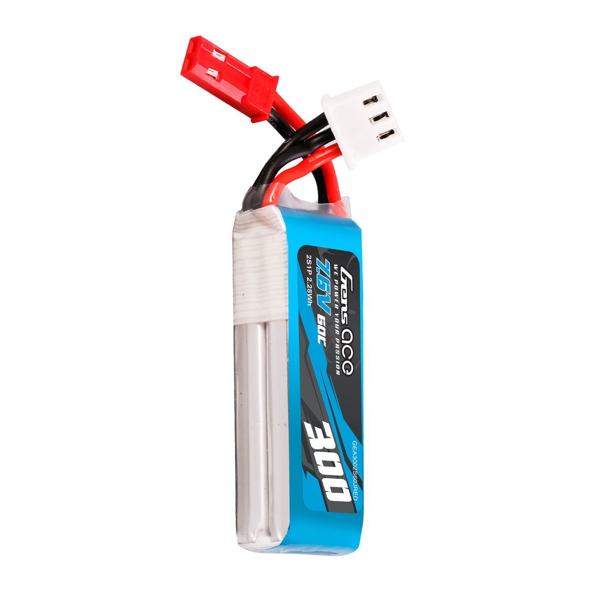 Gens ace 300mAh 7.6V 60C 2S1P HV Lipo Battery Pack with JST-SYP Plug