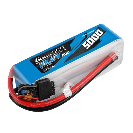 Gens Ace G-Tech 5000mAh 22.2V 80C 6S1P Heli Lipo Battery(F5B)