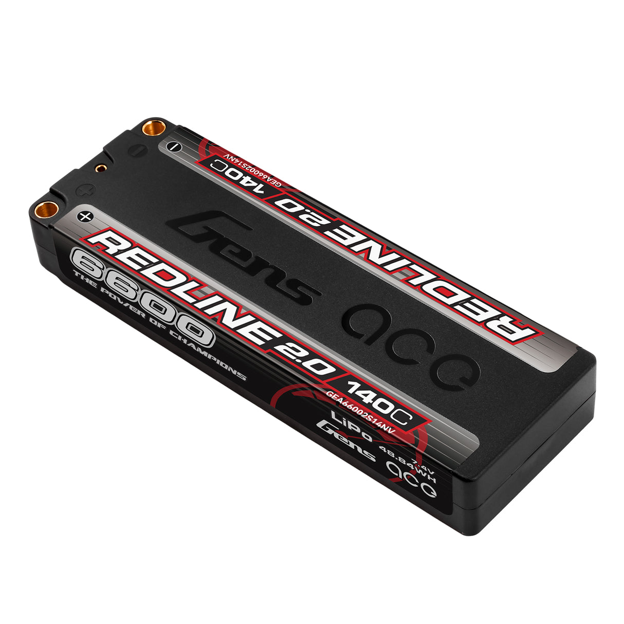 Gens ace Redline 2.0 Series 6600mAh 7.4V 140C 2S1P HardCase 57# Lipo Battery