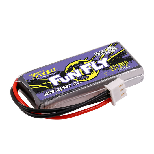 Batterie Tattu Funfly 500mAh 2S1P 7.4V 25C avec prise JST