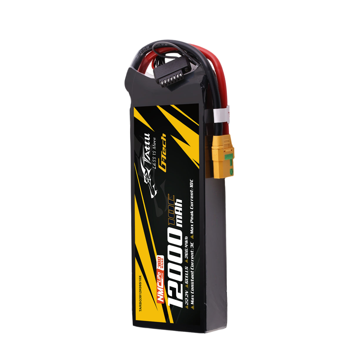 Tattu Semi-solid State 380Wh/kg 12000mAh 10C 22.2V 6S1P Lipo Battery Pack with XT90S-F plug