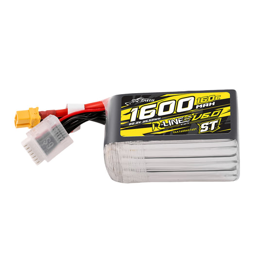 Tattu R-Line V6 1600mAh 6S 160C LiPo Battery with XT60 [ST]
