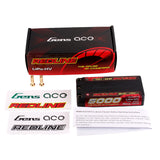 Gens ace Redline 2.0 Series 5000mAh 2S1P 7.6V 140C HardCase HV Lipo Battery Pack with Hardcase 130#