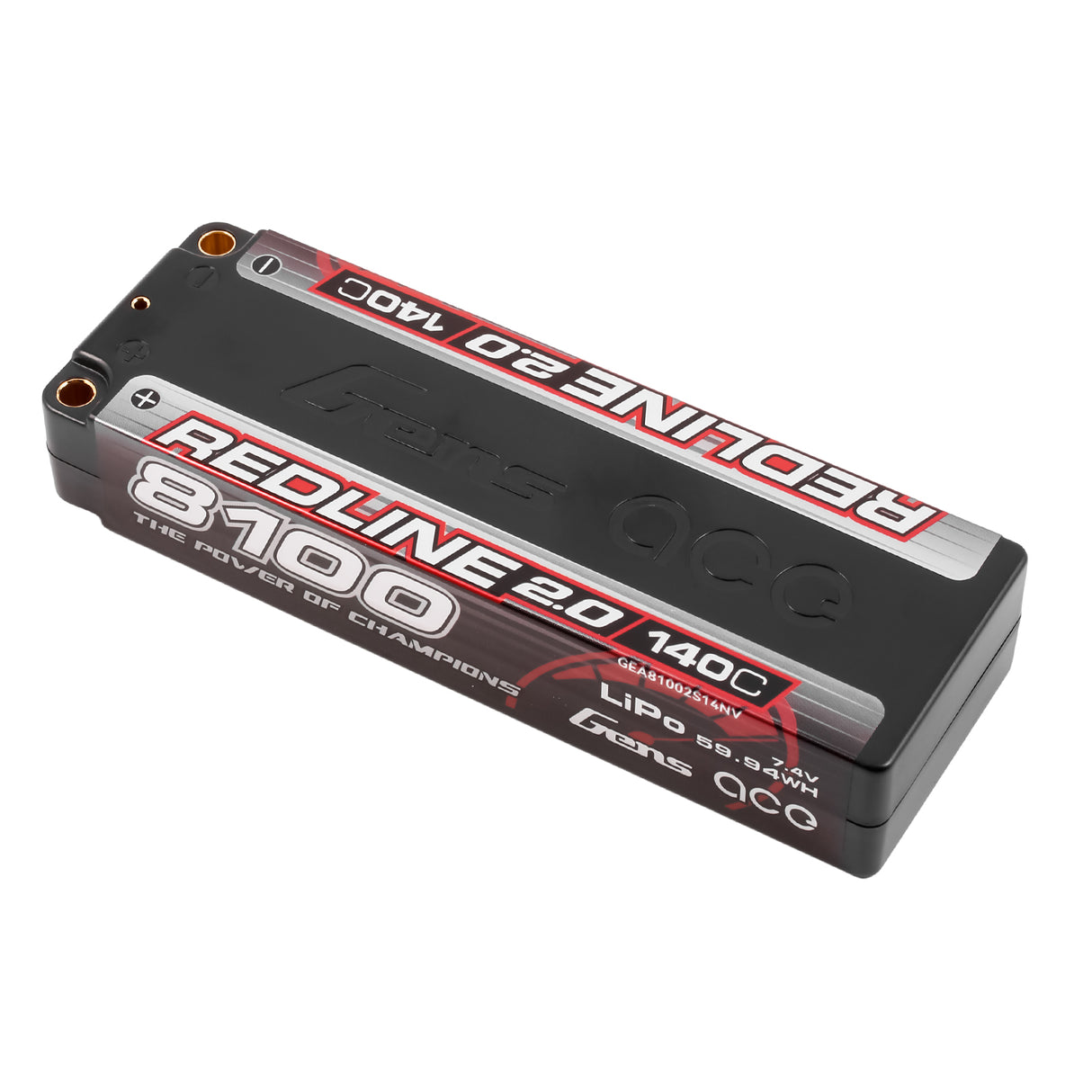 Gens ace Redline 2.0 8100mAh 7.4V 140C 2S HardCase 58# Lipo Battery