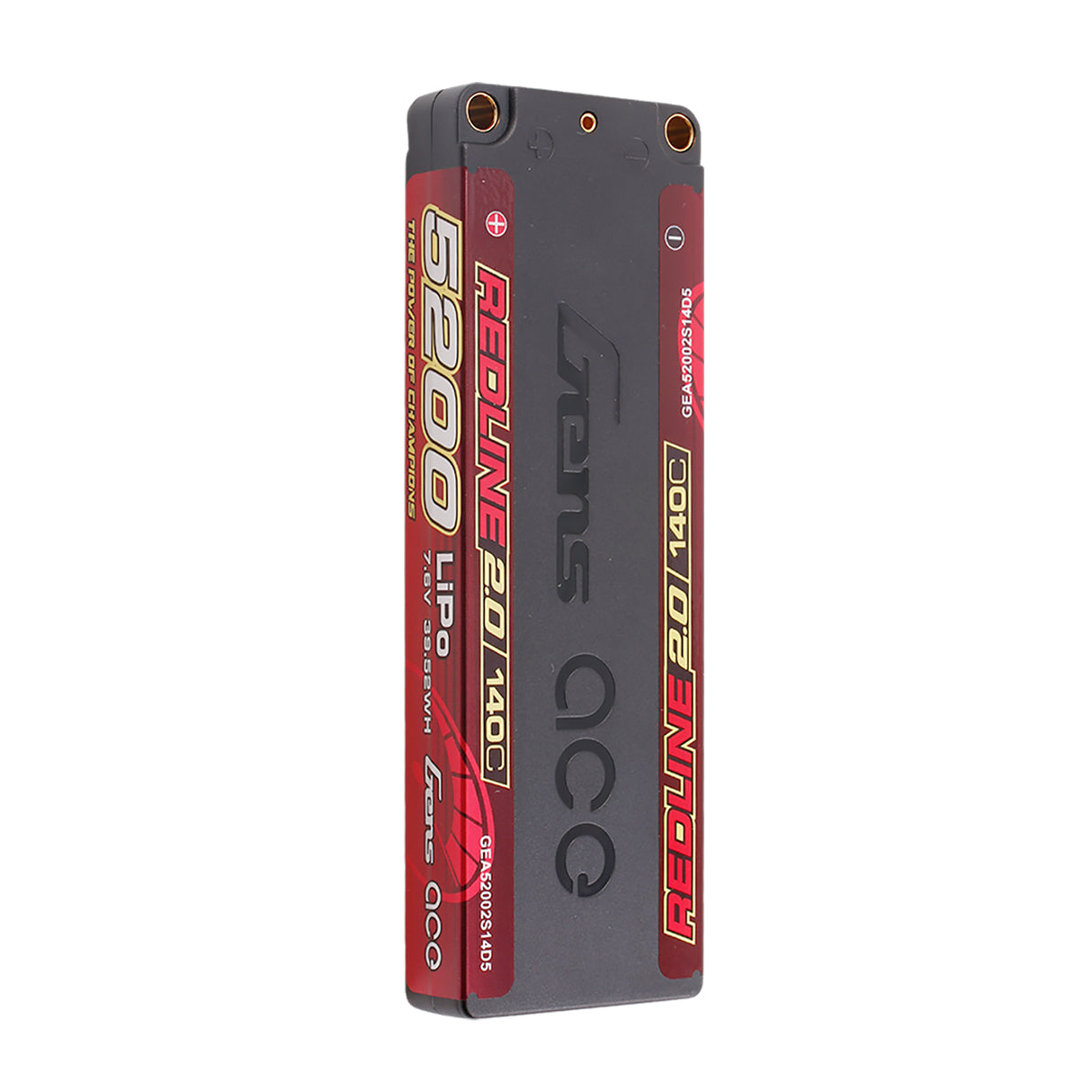 Gens ace Redline 2.0 5200mAh 7.6V 140C 2S HardCase 146# HV Lipo Battery