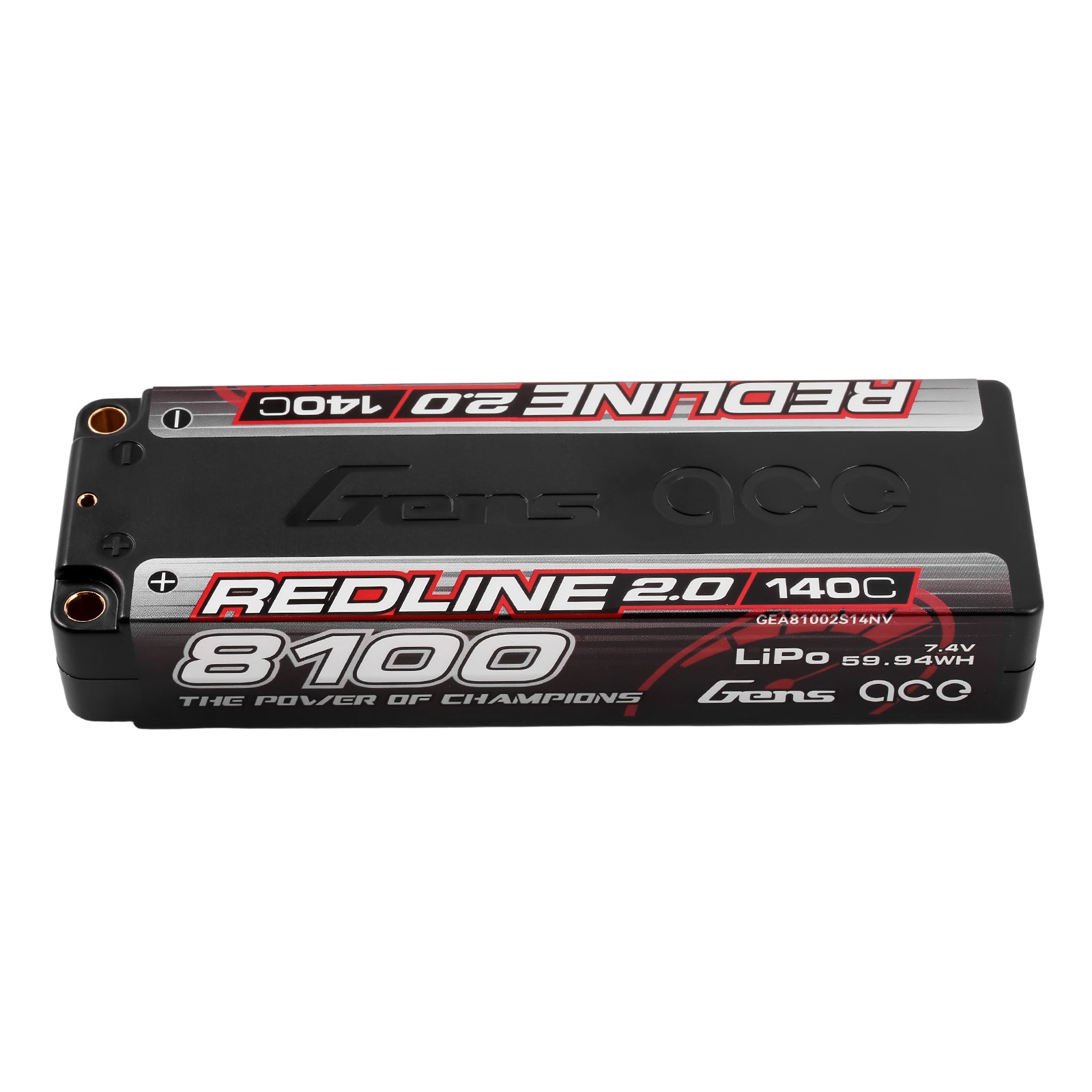 8100 ❷ Gens ace Redline 2.0 8100mAh 7.4V 140C 2S HardCase 58# Lipo