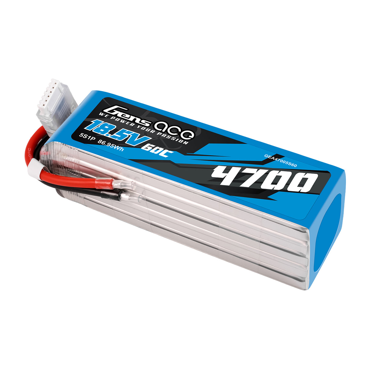 Gens Ace 4700mAh 18.5V 25C 5S1P Lipo Battery (F3A)