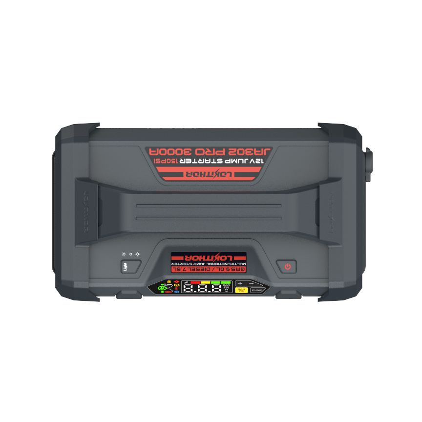 Lokithor JA302 PRO Jump Starter | 150PSI Air Inflator | 12V 3000A