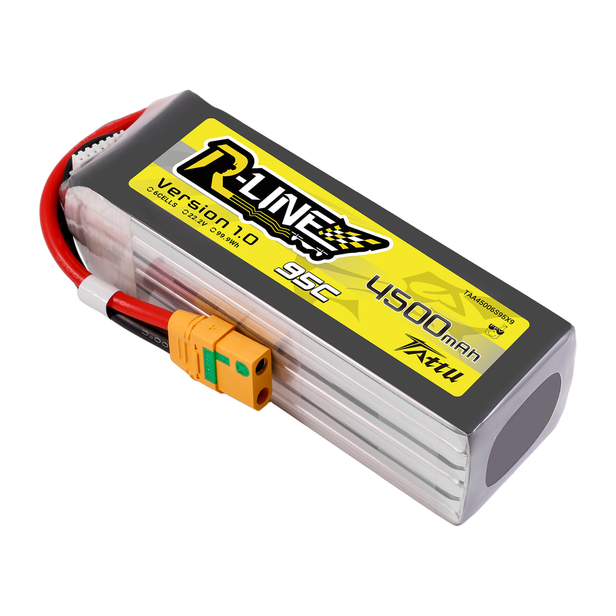 Tattu R-Line 22.2V 4500mah 6S 95C FPV Lipo Battery with XT90S Plug