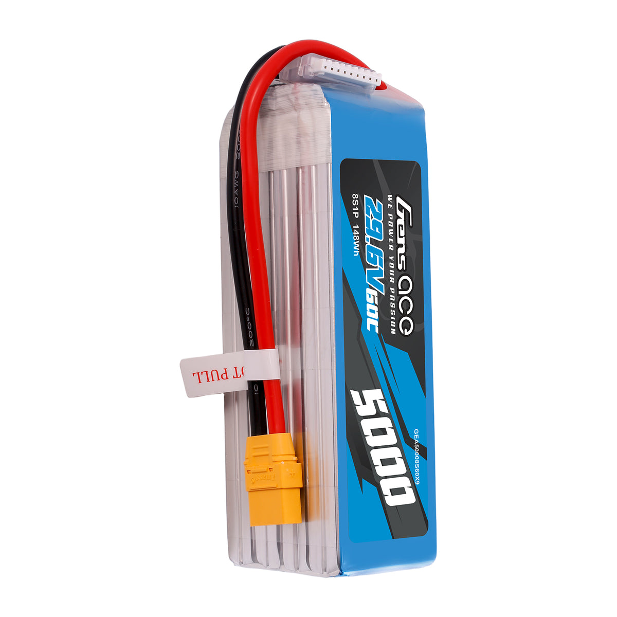 Gens ace 5000mAh 29.6V 60C 8S1P Lipo Battery Pack with XT90