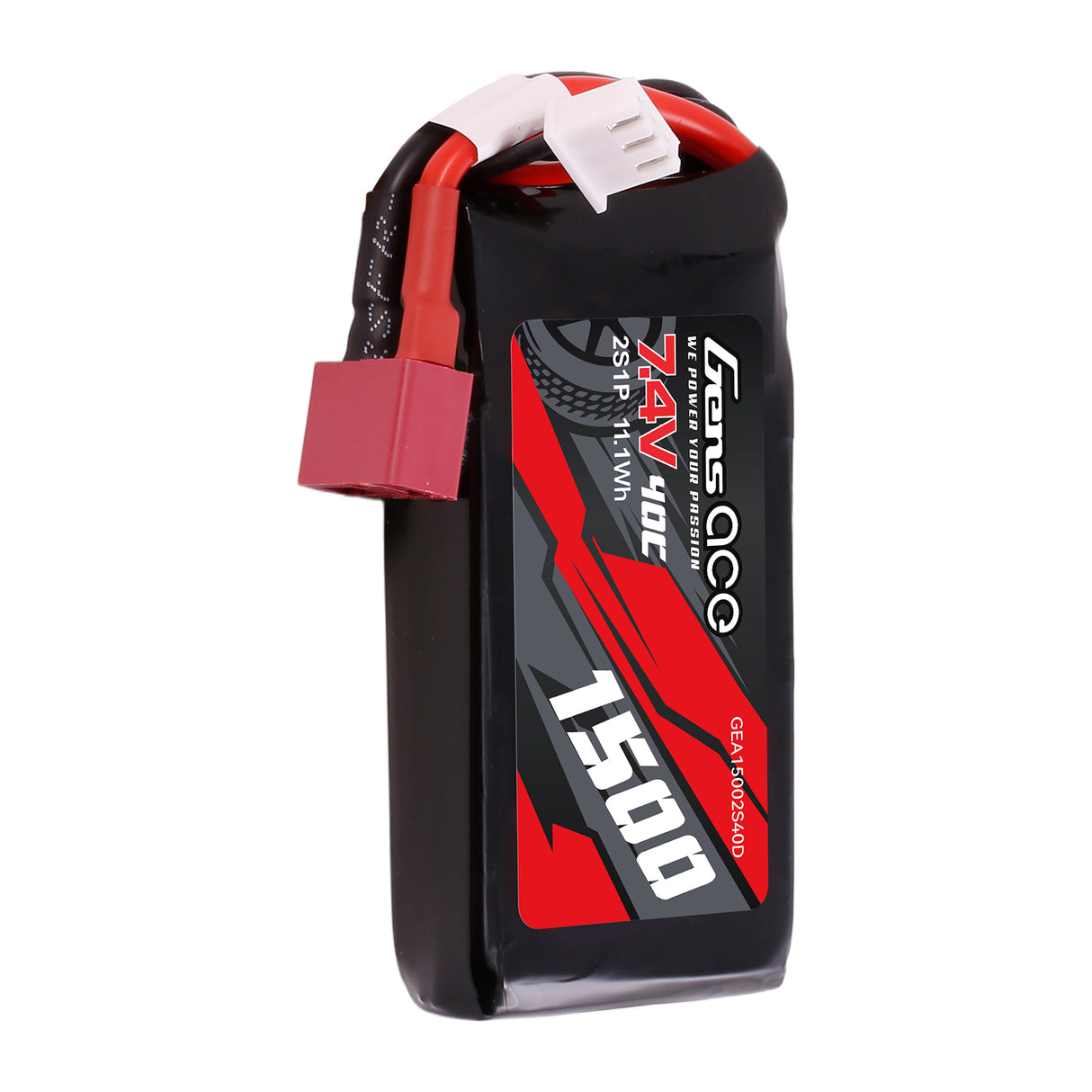 Gens ace 1500mAh 2S 150C Lipo Battery with Deans Plug
