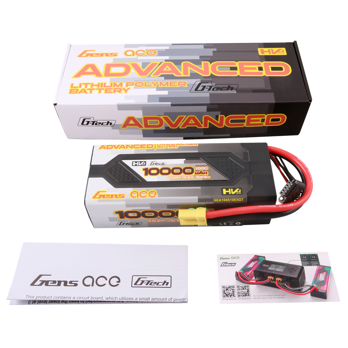 Gens ace Advanced G-Tech 10000 mAh 15,2 V 100C 4S2P HardCase 61#Lipo-Akkupack mit EC5