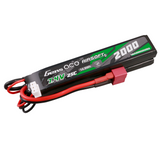 Gens Ace 25C 2000mAh 2S2P 7.4V Saddle Airsoft Gun Lipo Battery with Mini Deans(T) Plug