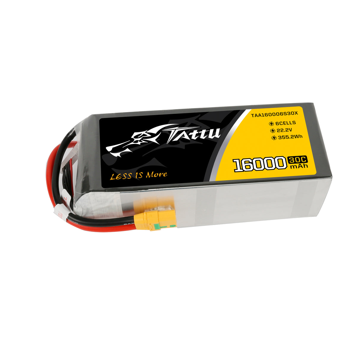 Tattu 16000 mAh 22,2 V 30C 6S1P LiPo-Akkupack mit XT90-Zündkerze