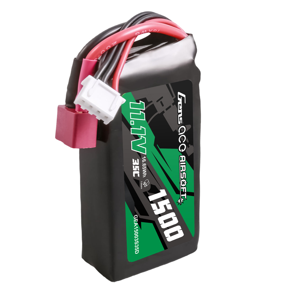 Gens ace 35C 1500 mAh 3S1P 11,1 V Airsoft Gun Lipo Akku mit T-Stecker