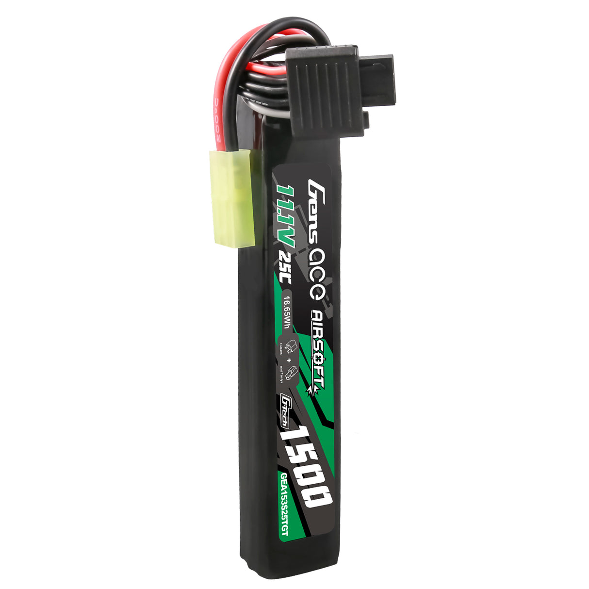 Gens ace G-Tech 25C 1500 mAh 3S1P 11,1 V Airsoft-Waffe Lipo-Akku mit Tamiya