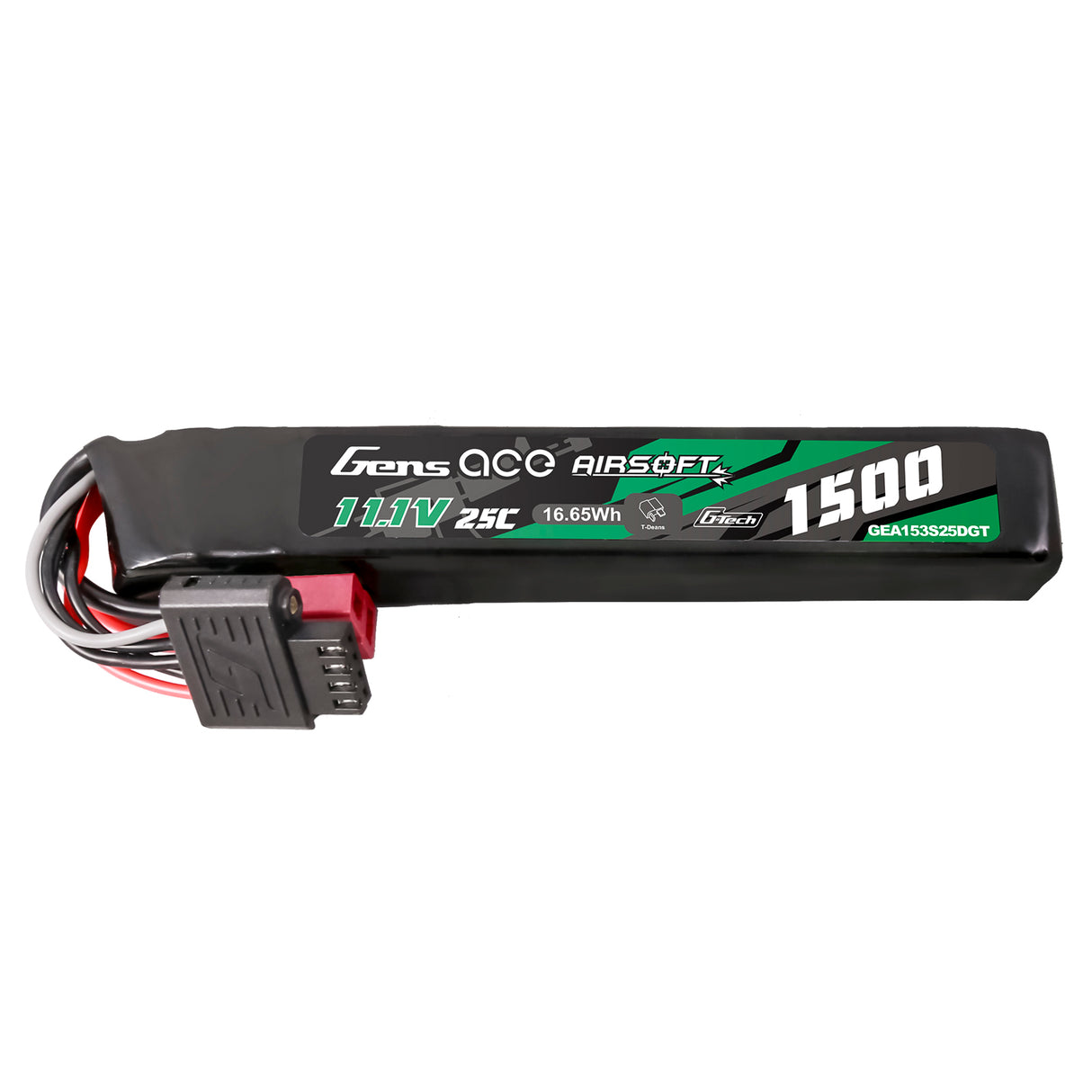 Gens ace G-Tech 25C 1500 mAh 3S1P 11,1 V Airsoft Gun Lipo-Akku mit T-Stecker