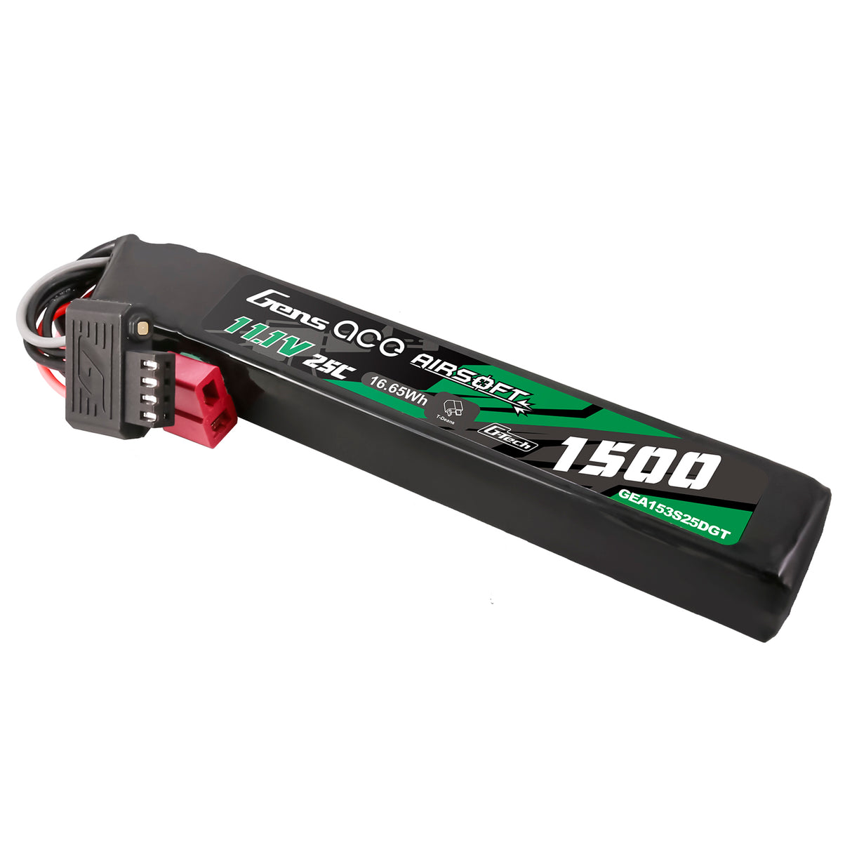 Gens ace G-Tech 25C 1500 mAh 3S1P 11,1 V Airsoft Gun Lipo-Akku mit T-Stecker