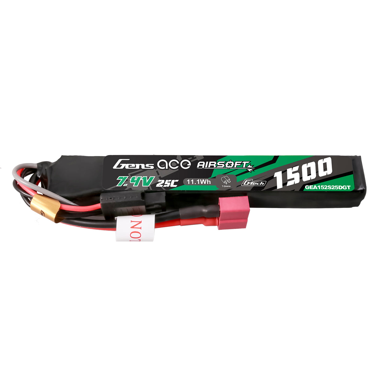 Gens ace G-Tech 25C 1500 mAh 2S1P 7,4 V Airsoft Gun Lipo Akku mit T-Stecker