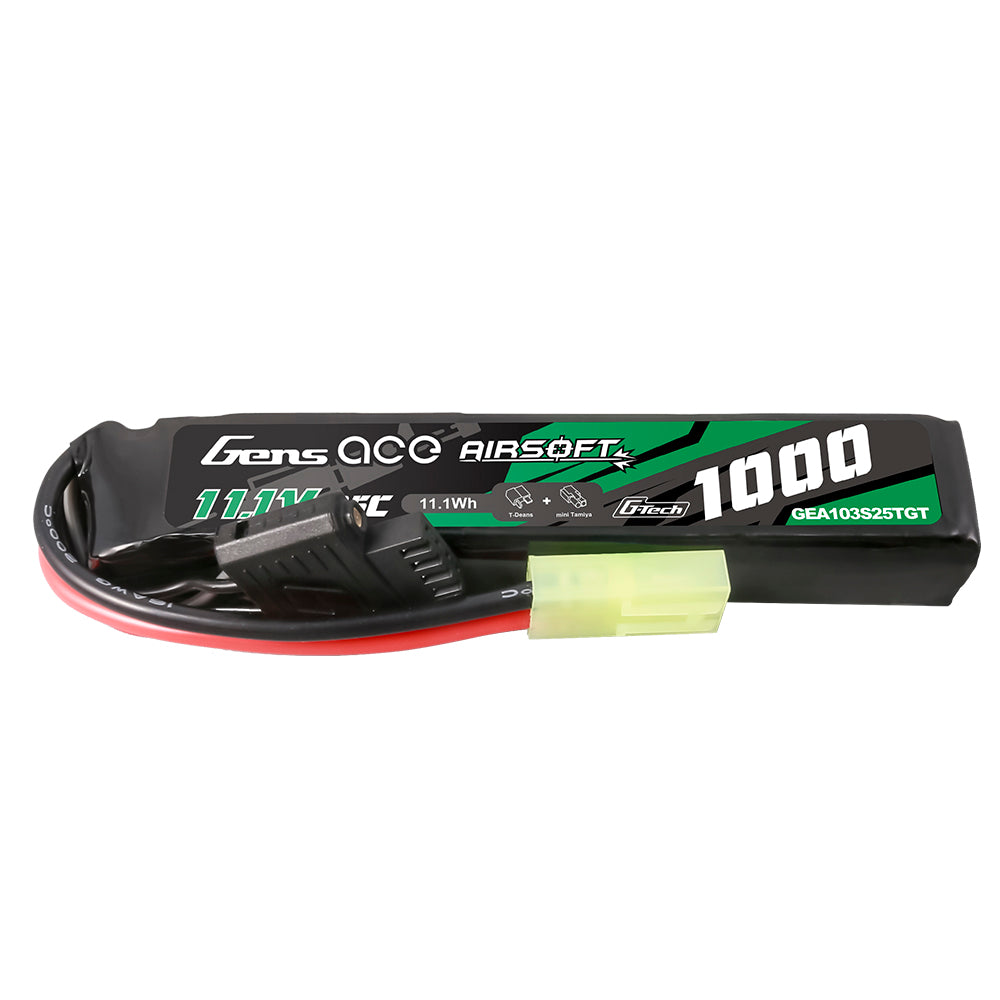 Gens ace G-Tech 25C 1000 mAh 3S1P 11,1 V Airsoft-Waffe Lipo-Akku mit Tamiya