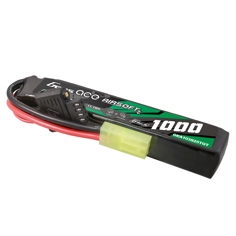 Gens ace G-Tech 25C 1000mAh 3S1P 11.1V Airsoft Gun Lipo Battery with Tamiya