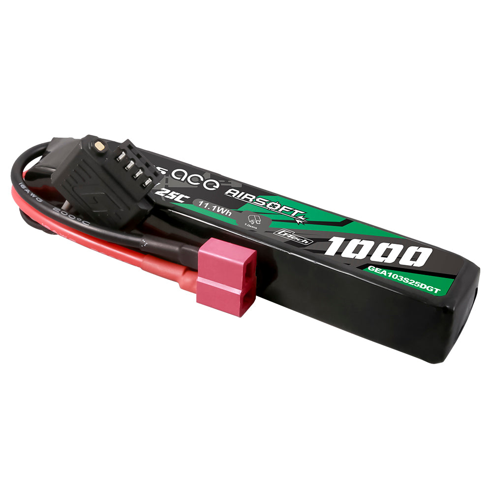 Gens ace G-Tech 25C 1000 mAh 3S1P 11,1 V Airsoft-Waffe Lipo-Akku mit T-Stecker