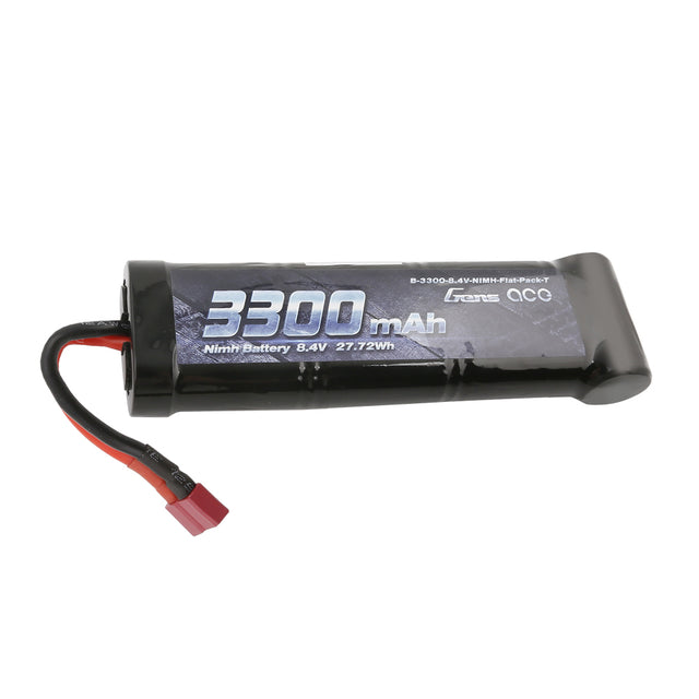 Gens ace 3300mAh 8.4V 7-Cell NiMH Flat Battery Pack with T-plug Gens ace 3300mAh 8.4V 7-Cell NiMH Flat Battery Pack with T-plug