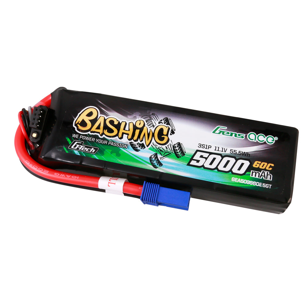 Gens ace G-Tech 5000 mAh 11,1 V 3S1P 60C Lipo-Akkupack mit EC5 Plug-Bashing-Serie