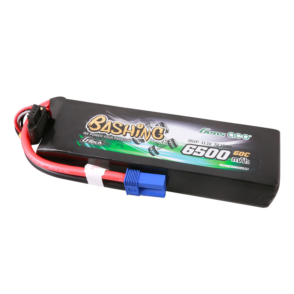 Gens ace G-Tech 6500 mAh 11,1 V 60C 3S1P Lipo-Akkupack mit EC5-Bashing-Serie