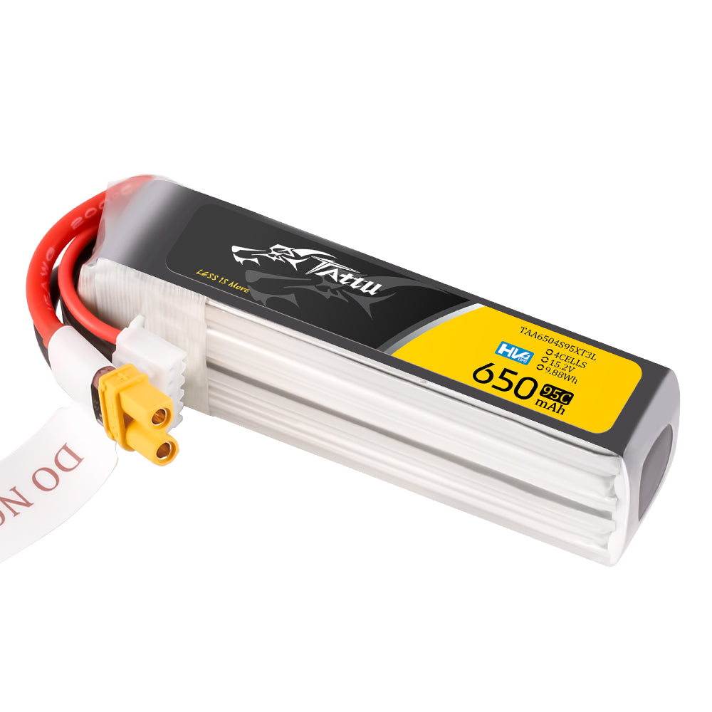 Tattu Lipo 650mAh 95C 4S1P 15.2V HV XT30U-F Long-Pack