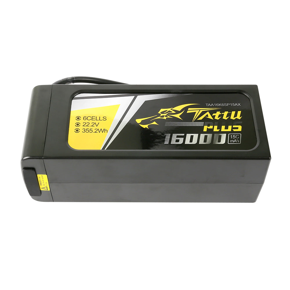 Tattu Plus 16000mAh 22.2V 15C 6S1P Lipo Battery Pack with AS150+XT150 plug  – Gensace DE