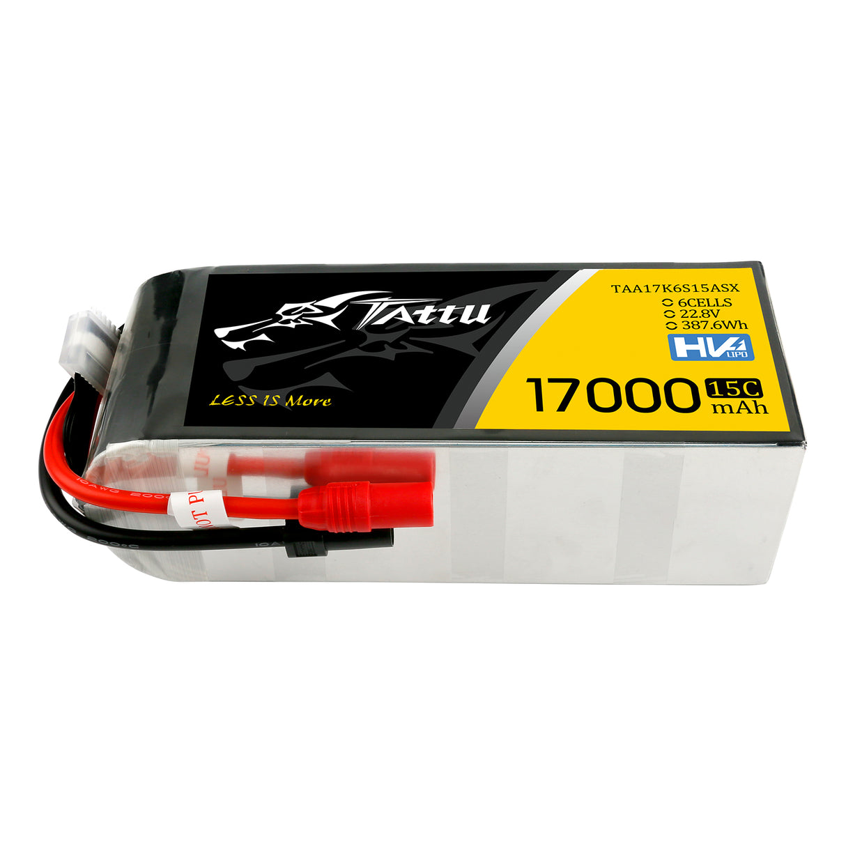 Tattu 17000 mAh 22,8 V 15C 6S1P HV Hochspannungs-Lipo-Akku mit AS150+XT150-Stecker