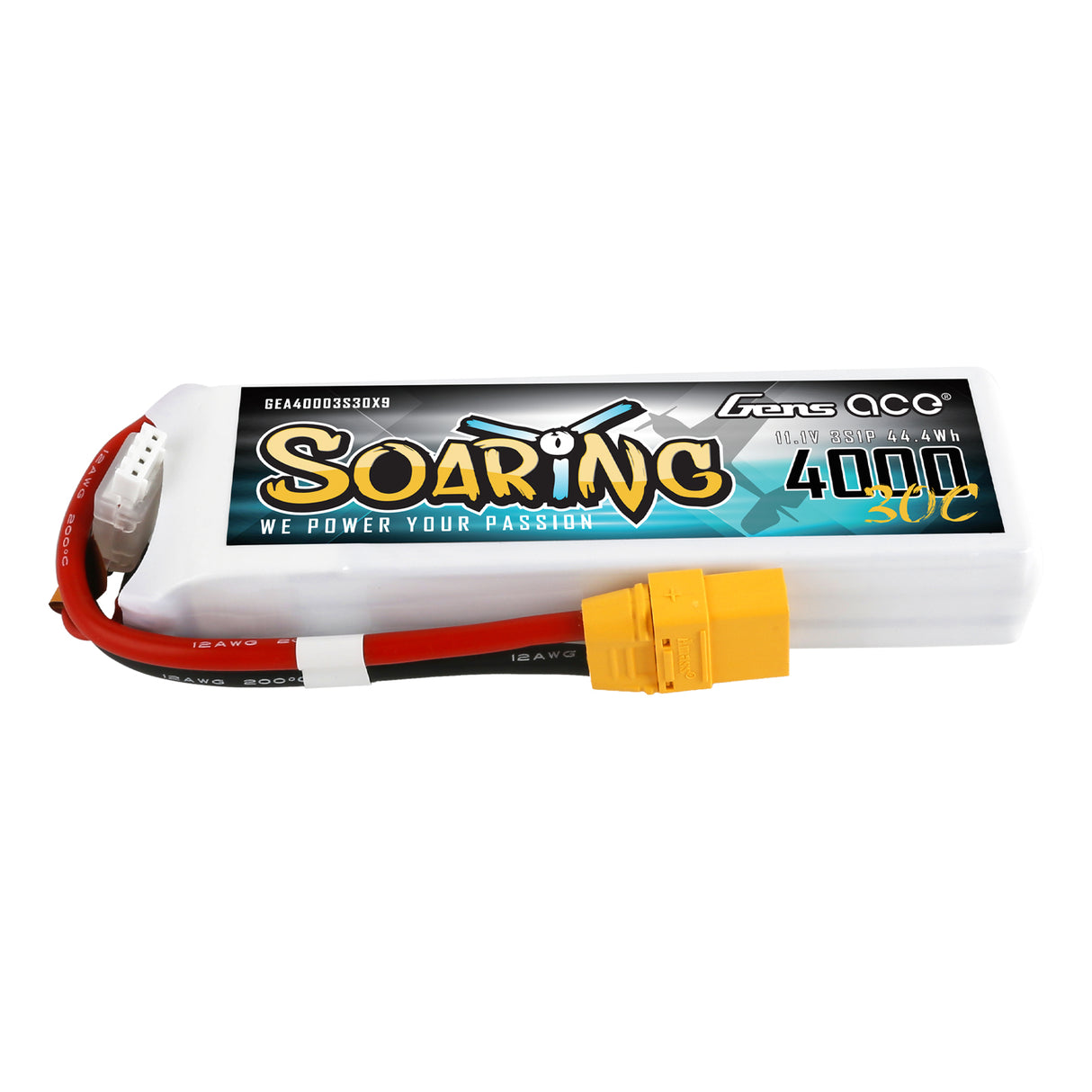 Gens ace Soaring 4000 mAh 11,1 V 30C 3S1P Lipo-Akkupack mit XT90-Stecker