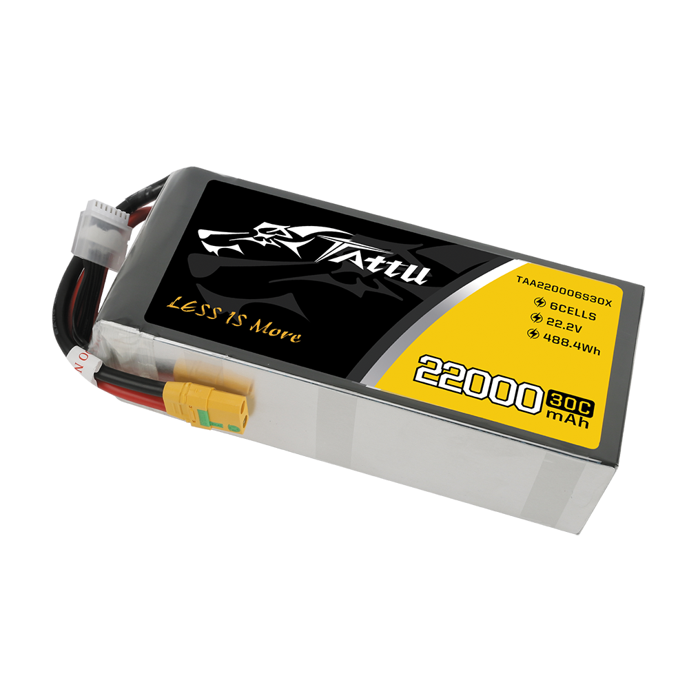 Tattu 22000mAh 22,2V 30C 6S1P Lipo Akkupack mit XT90-S Stecker