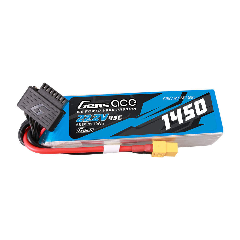 Gens Ace G-Tech 1450 mAh 22,2 V 45 C 6S1P Lipo-Akkupack mit XT60-Stecker