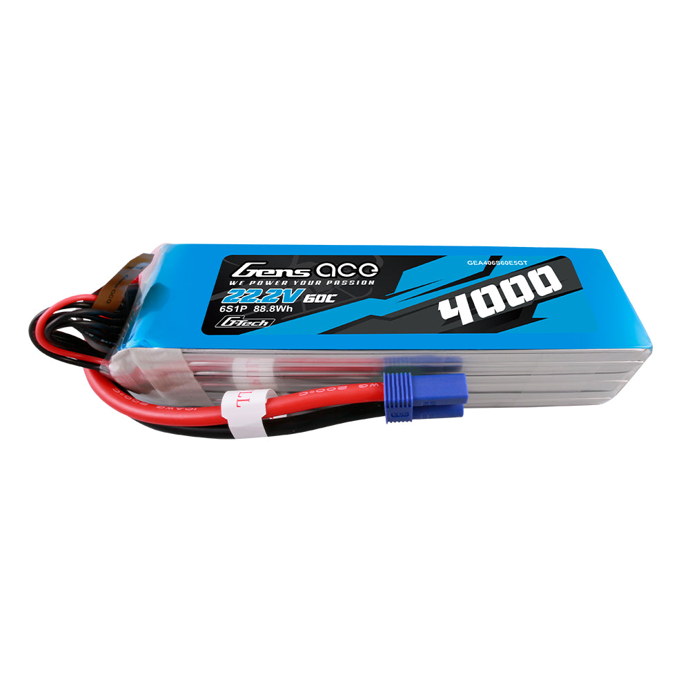 Gens ace G-Tech 4000 mAh 22,2 V 60C 6S1P Lipo-Akkupack mit EC5-Stecker