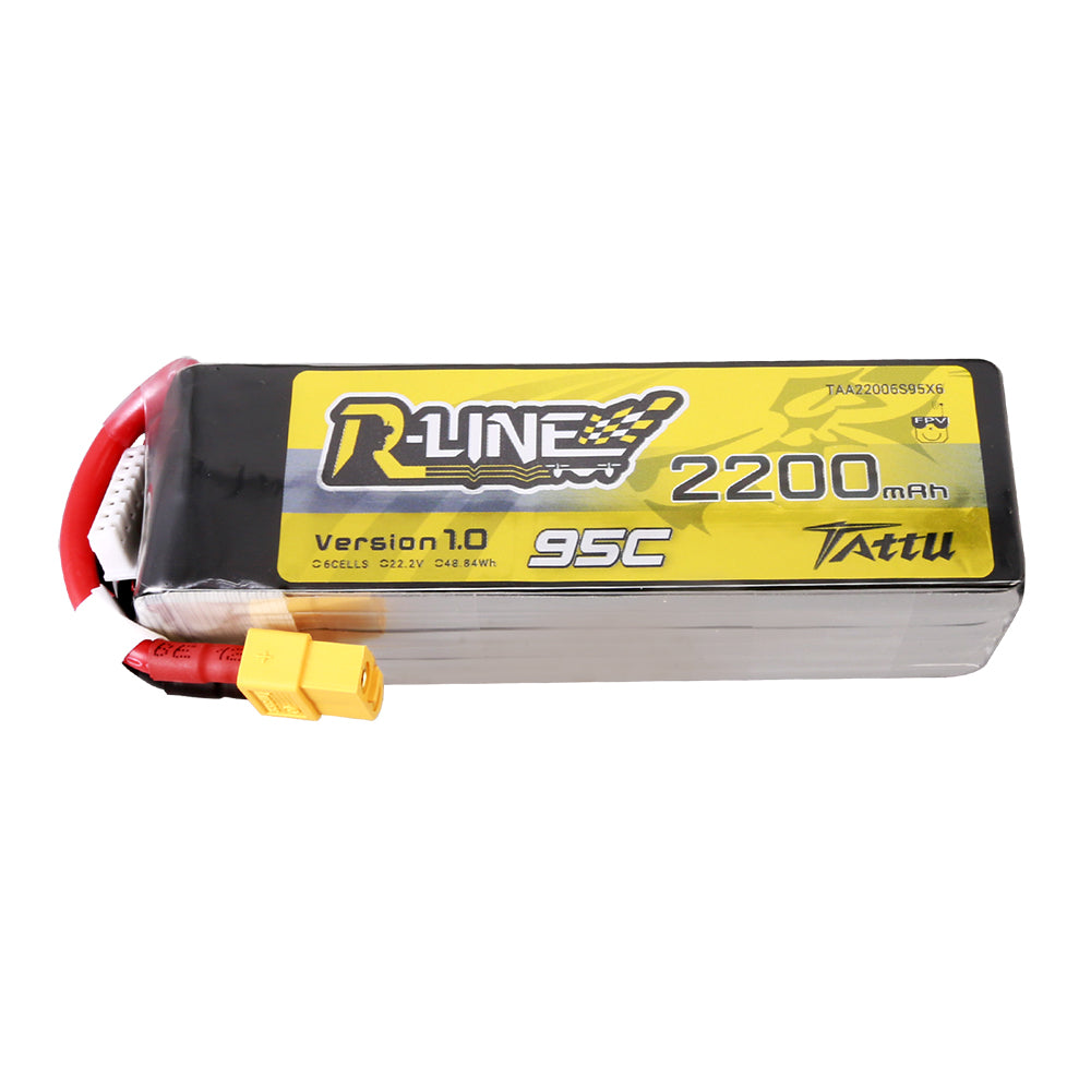 Tattu R-Line 22,2 V 2200 mAh 6S 95C Lipo-Akku mit XT60-Stecker