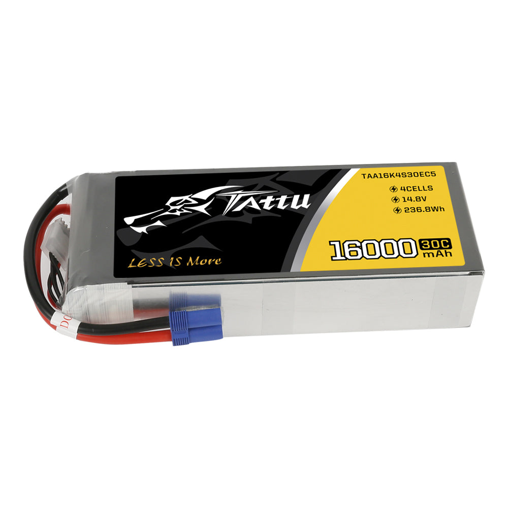 Tattu 16000 mAh 14,8 V 30C 4S1P Lipo-Akkupack mit EC5