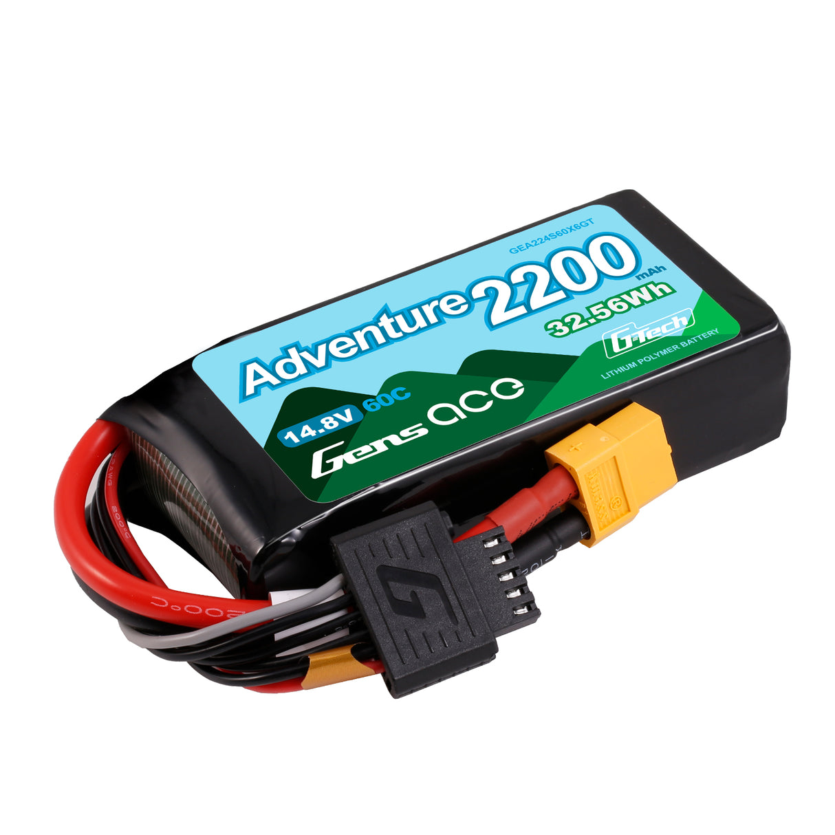 Gens ace G-Tech 2200mAh 4S1P 14.8V 60C Adventure RC car Lipo Battery