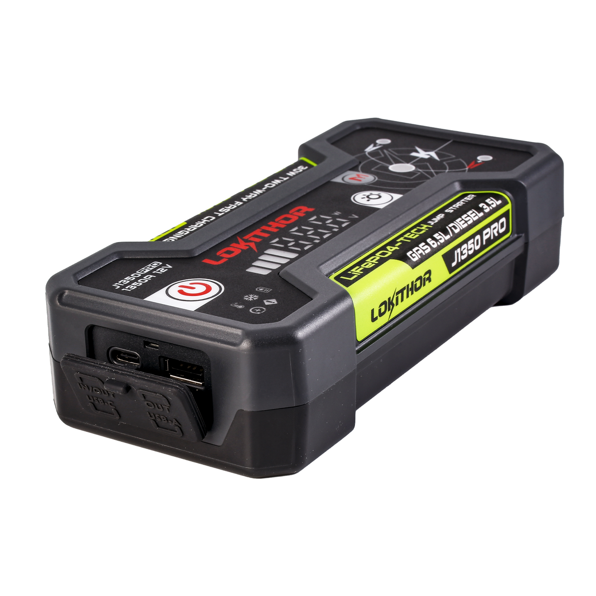 Lokithor LiFePO4 12V 25.6Wh 1350A Jump Starter