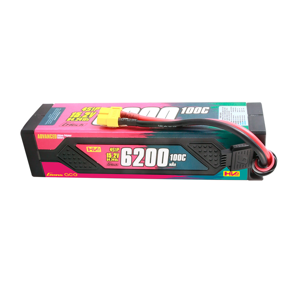 Gens ace G-Tech Advanced 6200 mAh 15,2 V 100C 4S1P HV Lipo-Akkupack HardCase mit XT90