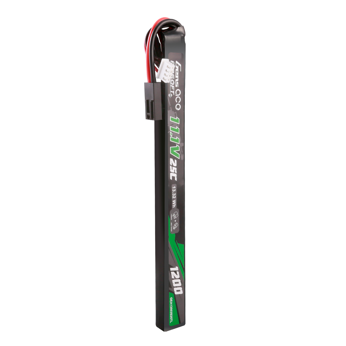 Gens ace 25C 1200mAh 3S1P 11.1V Airsoft Gun Lipo Battery with mini Tamiya Plug Long size