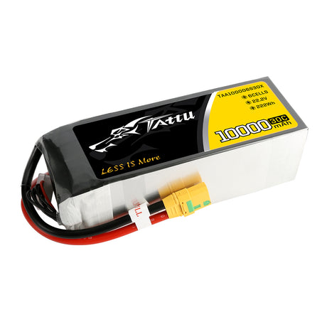 Tattu 10000mAh 22.2V 30C 6S1P Lipo Battery Pack with XT90 Anti-spark Plug