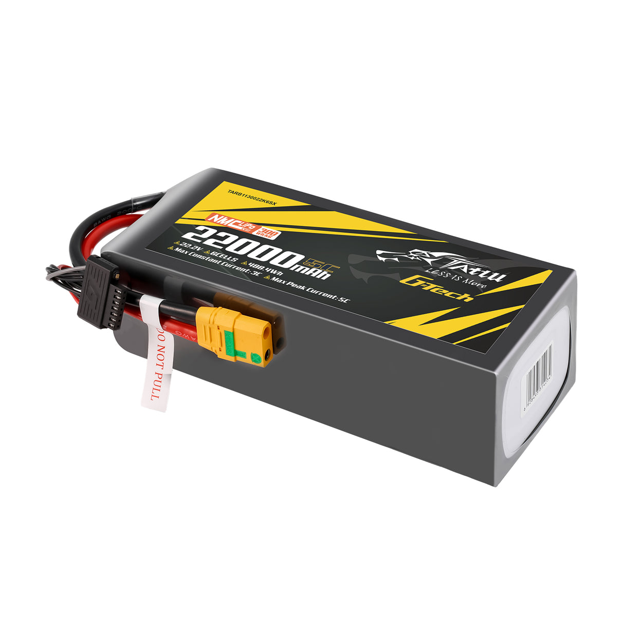 Tattu Semi-solid State 22000mAh 5C 22.2V 6S1P G-Tech Lipo Battery Pack with XT90S-F