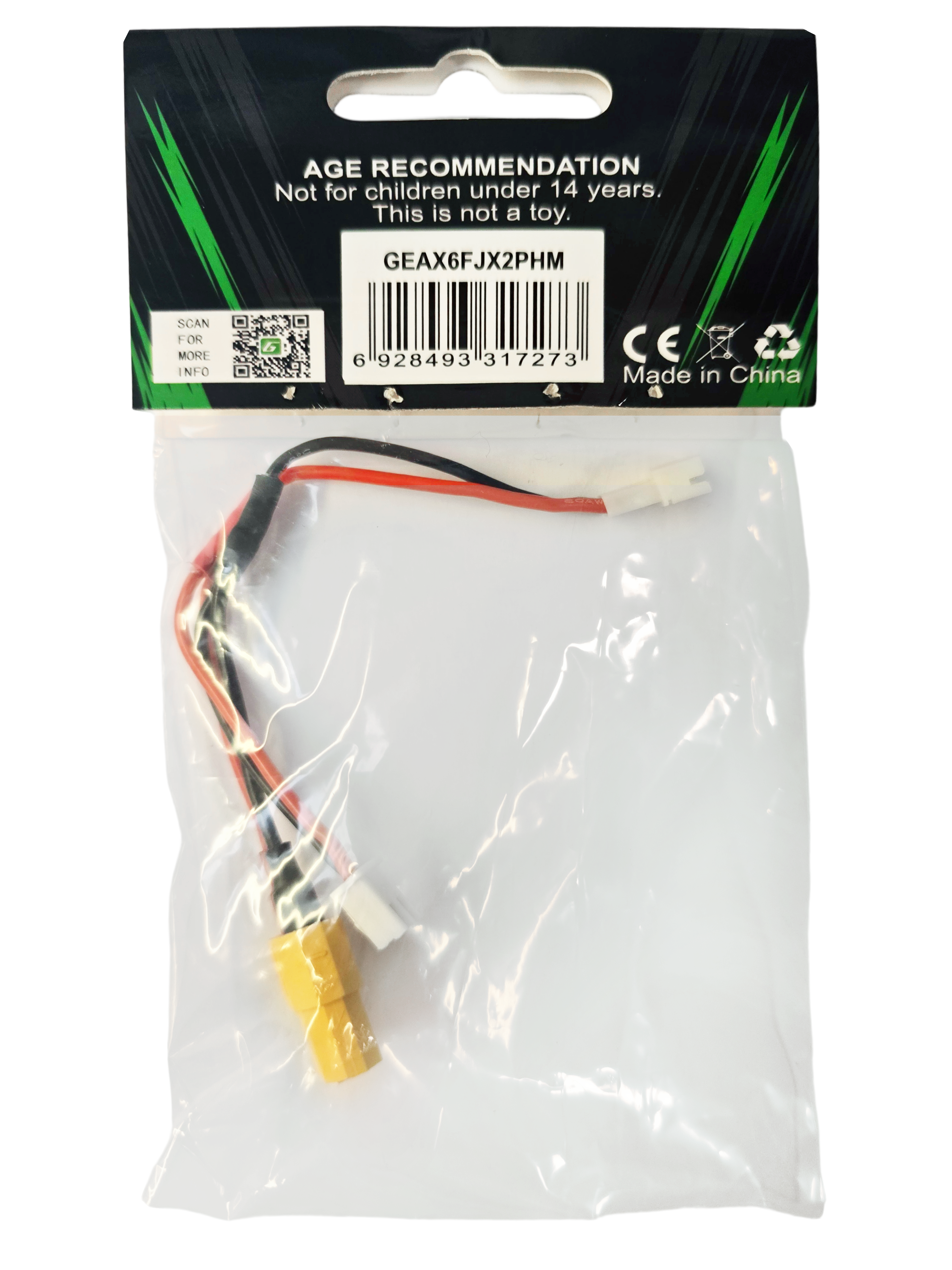 XT60 Female To HXT 4mm Male Adapter (No Wires) – For Turnigy, Gens Ace, And More