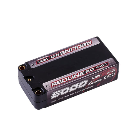Gens ace Redline 2.0 5000mAh 2S 140C Shorty Lipo Battery with 5.0mm bullet